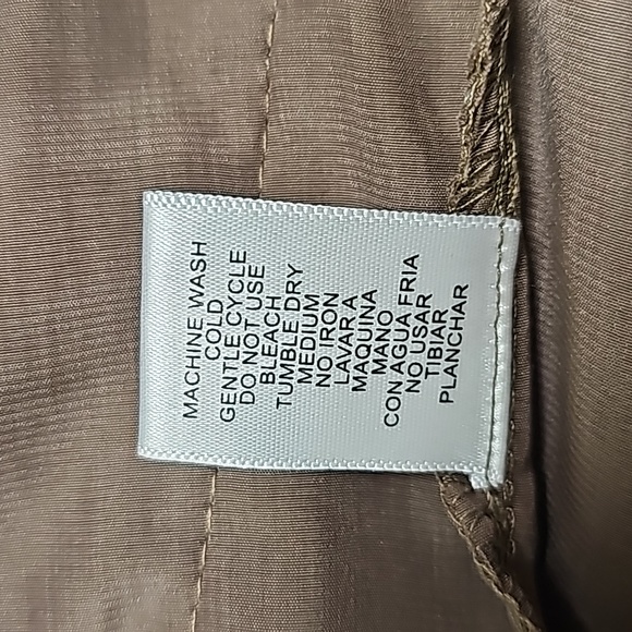 Love Tree Pants Size S Brown Elastic Waist High Rise Lightweight Silky Shiny - Picture 7 of 7